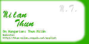 milan thun business card